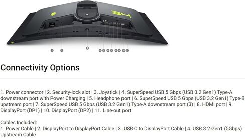 شاشة الألعاب Dell Alienware 34 المنحنية QD-OLED - 34.18 بوصة WQHD (3440x1440) 21:9-165 هرتز - 0.1 مللي ثانية GTG - 1800R - DCI-P3 99.3% - sRGB 149% - AMD FreeSync Premium Pro - شاشة VESA AdaptiveSync - in Saudi Arabia