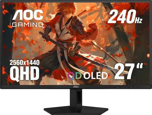 AOC - 27 بوصة Q27G41ZDF QD-OLED، QHD، 240 هرتز، متوافق مع G-Sync، .03 مللي ثانية، شاشة ألعاب - أسود (متجدد) in Kuwait