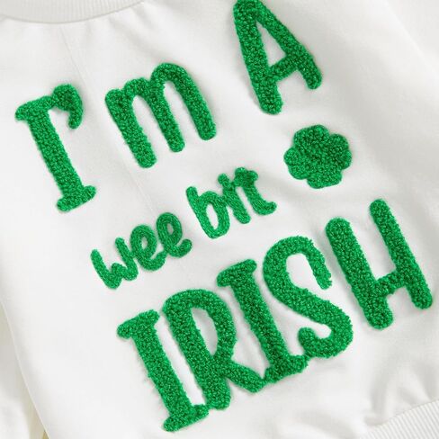 St Patricks Day Baby Boy Outfit Crewneck Sweatshirt Pants 2 Piece Set Toddler Shamrock Print Matching Suit Clothes in Saudi Arabia