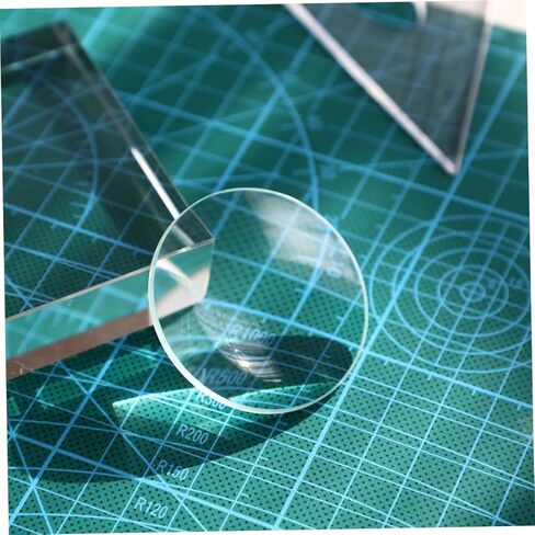 Garneck 2pcs Optical Glass Lenses Double Convex Microscope Physics Teaching Experiment Tools Biconvex Lens for Education in Saudi Arabia