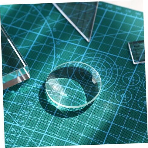 Garneck 2pcs Optical Glass Lenses Double Convex Microscope Physics Teaching Experiment Tools Biconvex Lens for Education in Saudi Arabia