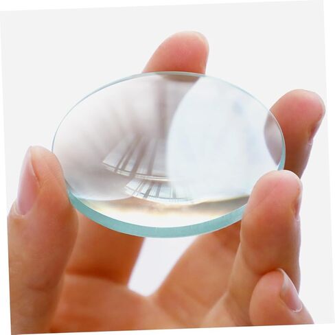 Garneck 2pcs Optical Glass Lenses Double Convex Microscope Physics Teaching Experiment Tools Biconvex Lens for Education in Saudi Arabia