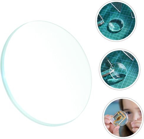Garneck 2pcs Optical Glass Lenses Double Convex Microscope Physics Teaching Experiment Tools Biconvex Lens for Education in Saudi Arabia