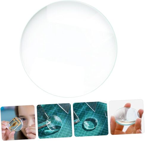 Garneck 2pcs Optical Glass Lenses Double Convex Microscope Physics Teaching Experiment Tools Biconvex Lens for Education in Saudi Arabia