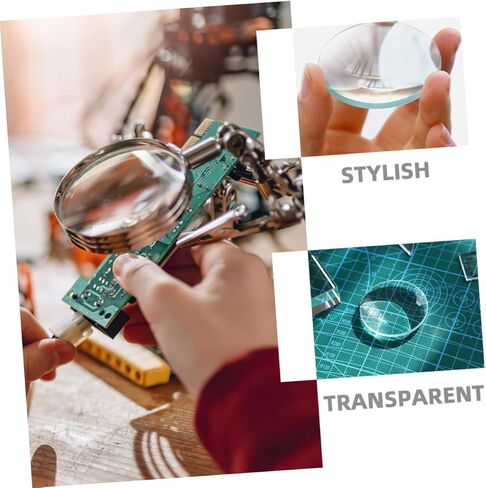 Garneck 2pcs Optical Glass Lenses Double Convex Microscope Physics Teaching Experiment Tools Biconvex Lens for Education in Saudi Arabia
