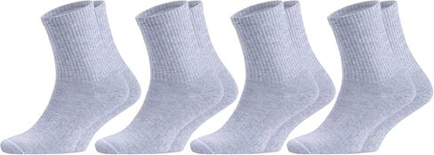 جوارب قطنية للكاحل مع وسادة - جوارب ربعية للرياضة بأساور مطاطية قوية ومقدمة معززة - للرجال والنساء - 4 أزواج in Kuwait