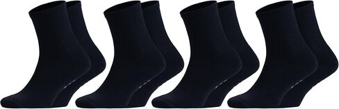 جوارب قطنية للكاحل مع وسادة - جوارب ربعية للرياضة بأساور مطاطية قوية ومقدمة معززة - للرجال والنساء - 4 أزواج in Kuwait