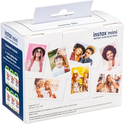 فيلم FUJIFILM INSTAX MINI الفوري (عبوة قيمة، 120 عرضًا) وألبوم صور Mini Instax بحجم 108 جيب in Kuwait