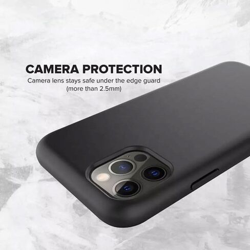 حافظة لهاتف Infinix Hot 60 Pro + واقي شاشة زجاجي مقسى - غطاء حماية من السيليكون الشفاف الناعم المرن المقاوم للصدمات من مادة TPU (أسود) in Kuwait