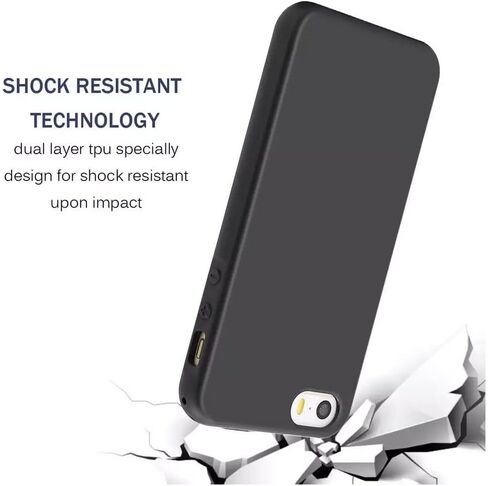 حافظة لهاتف Infinix Hot 60 Pro + واقي شاشة زجاجي مقسى - غطاء حماية من السيليكون الشفاف الناعم المرن المقاوم للصدمات من مادة TPU (أسود) in Kuwait