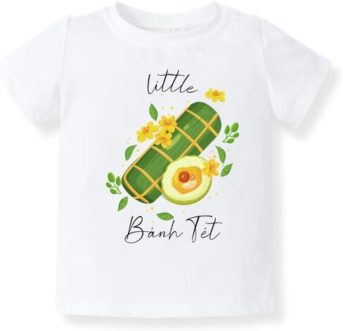 تي شيرت للأطفال الصغار من Little Banh Tet Vietnnamesse - ملابس السنة القمرية الجديدة Tet Vietnam in Kuwait