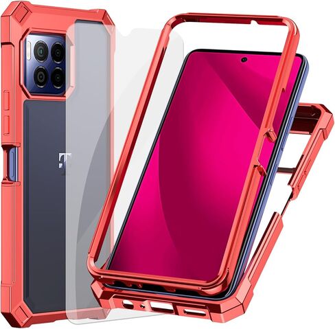 Ailiber for T-Mobile REVVL 7 Pro 5G Cell Phone Case, with Screen Protector, Dual Layer Shockproof Bumper, Clear Transparent Anti Yellowing, Slim [Scratch-Resistant] Cover for REVVL 7 Pro-Blue in Saudi Arabia