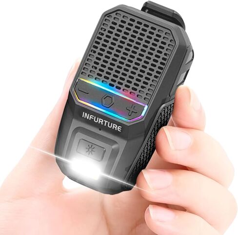 مكبر صوت بلوتوث قابل للارتداء IP67 بمشبك مقاوم للماء على مكبر الصوت، مكبر صوت للاستحمام/صوت نظيف/زوج ستيريو/سماعات تشغيل لاسلكية ميكروفون مدمج/هدايا محببة للكتب الصوتية في الهواء الطلق in Kuwait