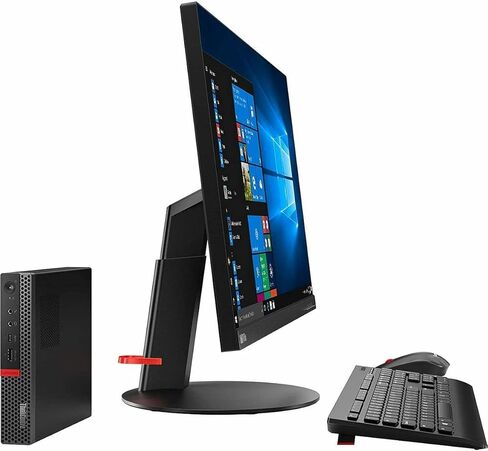 Lenovo ThinkCentre M920q Tiny Desktop Intel i5-8500T Up to 3.50GHz 32GB RAM New 512GB NVMe SSD Built-in AX210 Wi-Fi 6E BT HDMI Dual Monitor Support Wireless Keyboard and Mouse Win11 Pro (Renewed) in Saudi Arabia