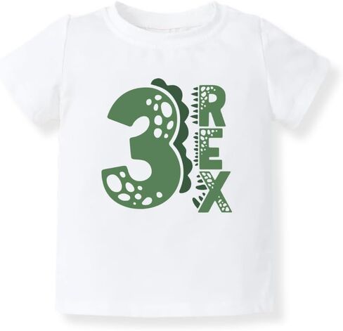 Three Rex Brithday Tshirt for Kids, 3rd Birthday Outfit for Boys Shirt, Dinosaur Tshirt T-Rex Tee in Saudi Arabia