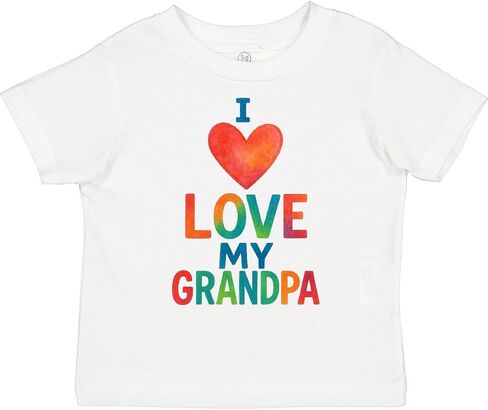 inktastic I Love My Grandpa Colorful Heart Toddler T-Shirt in Saudi Arabia