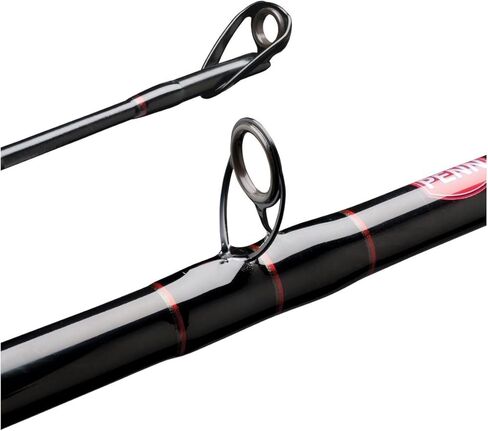 PENN Rampage 6’ Nearshore/Offshore Boat Conventional Rod; 1-Piece Fishing Rod, 20-50lb Line Rating, Medium Heavy Rod Power, Moderate Fast Action, Tubular Glass Blank for Extra Strength in Saudi Arabia