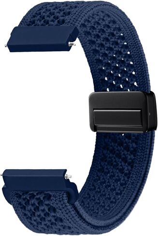 سوار ساعة من النايلون المنسوج 18 ملم، متوافق مع Garmin Venu 4 41mm/Venu 3S 41mm/Forerunner 265S/255S/255S حزام بديل للموسيقى لساعة Huawei Watch 5 42 مم، حزام ناعم مجدول - أرجواني in Kuwait