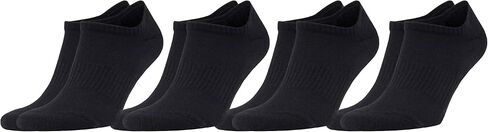 جوارب قطنية منخفضة الكاحل بدون عرض مع درزات ناعمة عند الأصابع ووسادة - جوارب رياضية كاجوال - للرجال والنساء - 4 عبوات in Kuwait