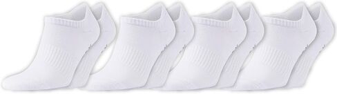 جوارب قطنية منخفضة الكاحل بدون عرض مع درزات ناعمة عند الأصابع ووسادة - جوارب رياضية كاجوال - للرجال والنساء - 4 عبوات in Kuwait