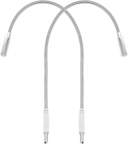 MERRYHAPY 2 قطعة ضوء لوحة مفاتيح USB LED مع معقوفة معدنية مرنة، مصباح قراءة محمول للعناية بالعين لأجهزة الكمبيوتر المحمول والكمبيوتر المحمول، ضوء ليلي USB صغير للاستخدام المكتبي in Kuwait