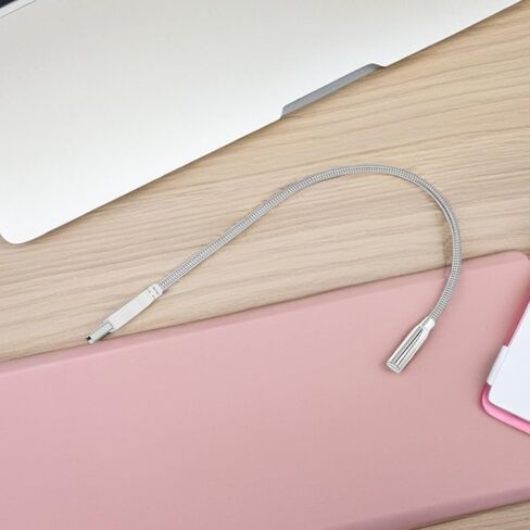 MERRYHAPY 2 قطعة ضوء لوحة مفاتيح USB LED مع معقوفة معدنية مرنة، مصباح قراءة محمول للعناية بالعين لأجهزة الكمبيوتر المحمول والكمبيوتر المحمول، ضوء ليلي USB صغير للاستخدام المكتبي in Kuwait
