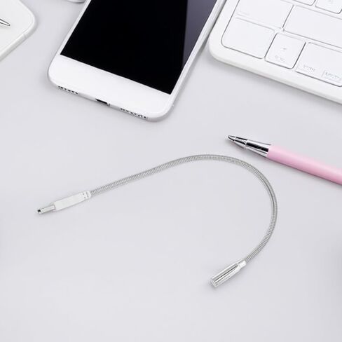 MERRYHAPY 2 قطعة ضوء لوحة مفاتيح USB LED مع معقوفة معدنية مرنة، مصباح قراءة محمول للعناية بالعين لأجهزة الكمبيوتر المحمول والكمبيوتر المحمول، ضوء ليلي USB صغير للاستخدام المكتبي in Kuwait