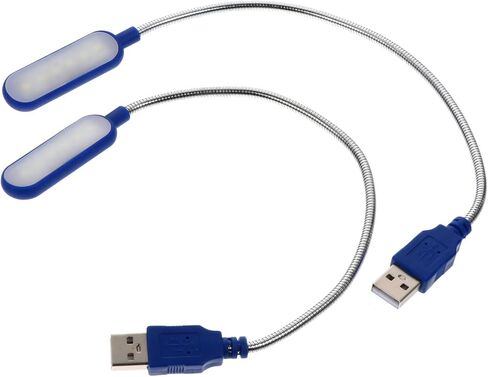 قطعتان من مصباح القراءة للكمبيوتر المحمول USB ضوء ليلي محمول لمستخدمي الكمبيوتر، مصباح كمبيوتر محمول صغير يعمل بالضوء الأبيض يعمل بمنفذ USB للاستخدام بجانب السرير والمكتب in Saudi Arabia