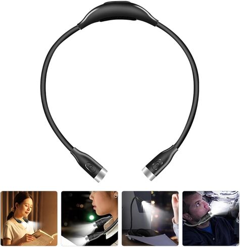 ضوء قراءة الرقبة USB قابل لإعادة الشحن، مصباح LED للكتب قابل للتعديل، مرن لحماية العين من الإوزة للقراءة في السرير والجري الليلي في الهواء الطلق in Kuwait