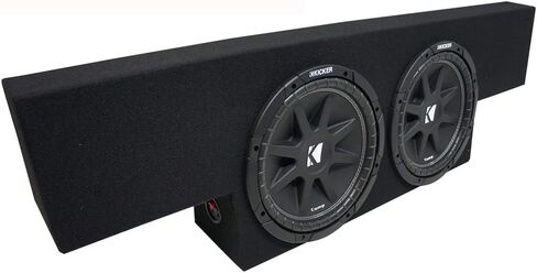 اتصال الصوت الأمريكي متوافق مع 01-06 Chevy Silverado Non-HD Crew Truck Kicker Comp C12 Dual 12" Sub Box Enclosure - نهائي 2 أوم in Saudi Arabia