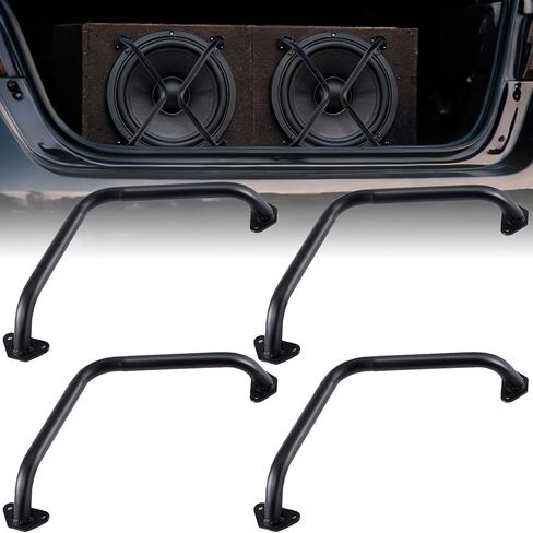 4 Pcs 12 Inches Speaker Bar Grill Matte Black Metal Car Audio Grill Cover Protector for Home/car Speaker Subwoofer in Saudi Arabia