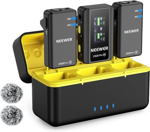 NEEWER NL-116AI لوحة إضاءة فيديو LED مقاس 9 بوصات مع حامل ثلاثي القوائم للمكتب + ميكروفون لاسلكي CM28 PRO لأجهزة iPhone iPad Android وكاميرا الكمبيوتر الشخصي، 3200~5600K تصوير فوتوغرافي وتسجيل فيديو وإضاءة متدفقة in Saudi Arabia
