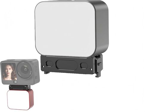 ضوء تعبئة مغناطيسي صغير متوافق مع DJI Osmo Action 6/5 وInsta360 Ace Pro/GO Ultra، من أجل إطلاق سريع وإضاءة تصوير فوتوغرافي محسنة (رمادي نجمي [GO Ultra]) in Kuwait