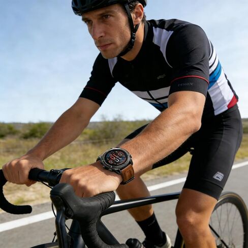 سوار Dhwazz للرجال لـ Fenix ​​8 51 مم / 7X / 6X Pro / 5X Plus، حزام سريع التركيب 26 مم من الجلد الأصلي لـ Garmin Instinct 3 Solar 50 مم / Epix Pro 51 مم in Kuwait