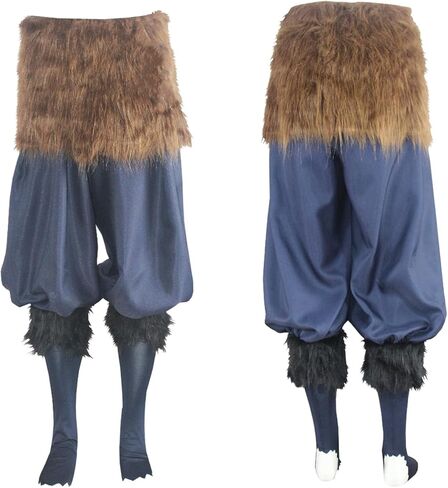 مجموعة كاملة من أزياء Hashibira Inosuke التأثيرية أزياء Inosuke مقاس كبير زي كيمونو أنيمي من الفرو للهالوين in Kuwait