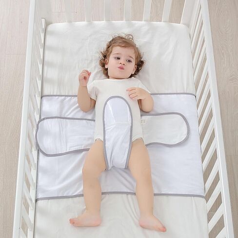 Gonetre Cotton Swaddle Blanket with Detachable Belly Band Prevent Rolling Over and Soothe Baby Sleep Suitable for Newborns and Infants in Saudi Arabia