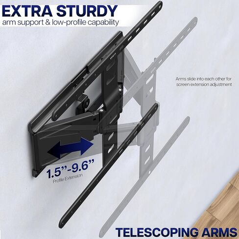 VIVO Telescoping TV Wall Mount, Fits up to 90 inch Screens, Holds 50 lbs, Adjustable Low Profile VESA Bracket, Black, MOUNT-TVUS90 in Saudi Arabia