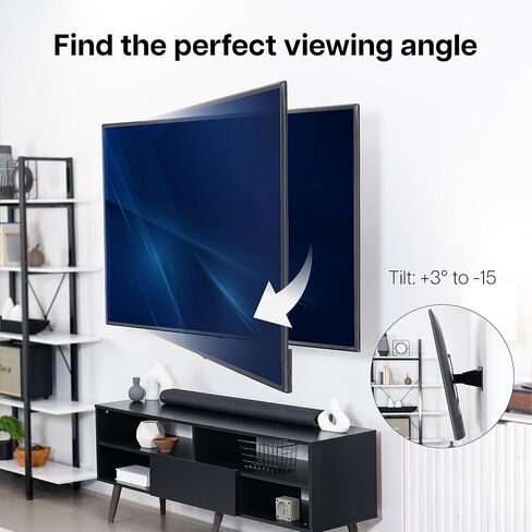 VIVO Telescoping TV Wall Mount, Fits up to 90 inch Screens, Holds 50 lbs, Adjustable Low Profile VESA Bracket, Black, MOUNT-TVUS90 in Saudi Arabia