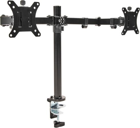 Elevon Dual Monitor Stand for 13-32 inch Computer Screens, Full Adjustable Two Screen Computer Monitor Arm, VESA Mount with C-Clamp/Grommet Base in Kuwait