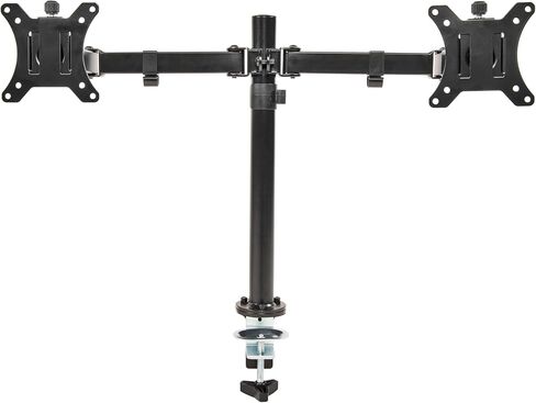 Elevon Dual Monitor Stand for 13-32 inch Computer Screens, Full Adjustable Two Screen Computer Monitor Arm, VESA Mount with C-Clamp/Grommet Base in Kuwait