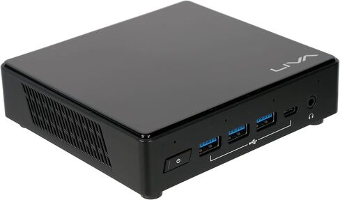ECS EliteGroup Liva Fan-Less Z3 NUC ​​Mini Pc Desktop Barebones مع Celeron N5100 (حتى 2.8 جيجا هرتز)، وذاكرة الوصول العشوائي 4 جيجا بايت، وتخزين 128 جيجا بايت، ونظام التشغيل Windows 11 Pro in Kuwait