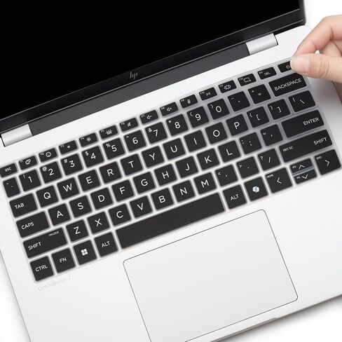 غطاء لوحة المفاتيح لجهاز 2025 HP OmniBook 5 Flip 14-fp0057nr 14-fp0023dx 14-fp0750ng 14-fp0950nd 14-fp0765ng 14-fp0540nd 14 بوصة كمبيوتر محمول بتصميم أمريكي من السيليكون لحماية لوحة المفاتيح - أسود in Saudi Arabia