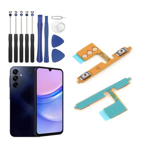 Volume Button Flex Cable for Samsung Galaxy A15 4G 5G Volume Control Button Key Flex Cable for Samsung Galaxy A15 4G A155/A15 5G A156 Replacement with Repair Tools in Saudi Arabia