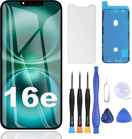 ZOETEC Screen Replacement for iPhone 16e LCD Retina Display 3D Touch Screen Digitizer Frame Assembly with Repair Tool Kits, Waterproof Adhesive, Tempered Glass in Saudi Arabia