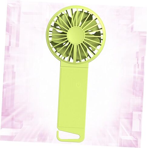 TEHAUX USB Folding Handheld Mini Fan for Home and Office, Portable Rechargeable USB Fan in Fluorescent Green, Compact 85x35x193mm for Travel and Personal Cooling in Saudi Arabia