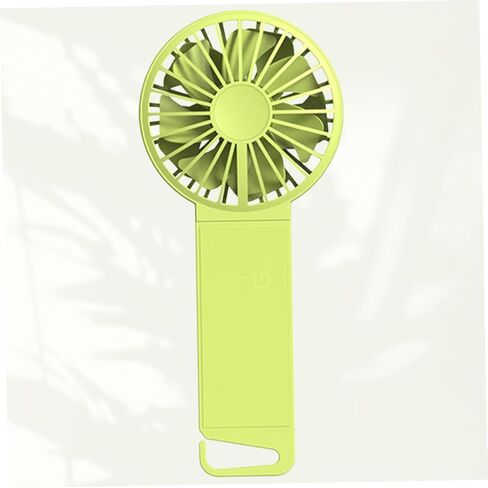 TEHAUX USB Folding Handheld Mini Fan for Home and Office, Portable Rechargeable USB Fan in Fluorescent Green, Compact 85x35x193mm for Travel and Personal Cooling in Saudi Arabia