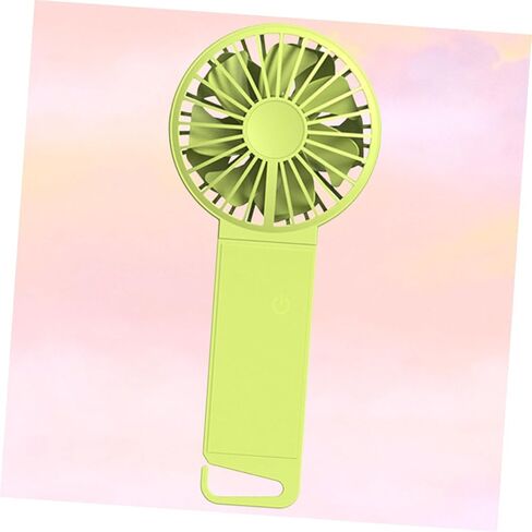 TEHAUX USB Folding Handheld Mini Fan for Home and Office, Portable Rechargeable USB Fan in Fluorescent Green, Compact 85x35x193mm for Travel and Personal Cooling in Saudi Arabia
