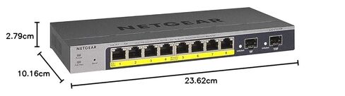 NETGEAR (GS110TPv3) 8 منافذ جيجابت بو + إيثرنت محول احترافي مُدار ذكي مع منفذين SFP وإدارة سحابية in Kuwait
