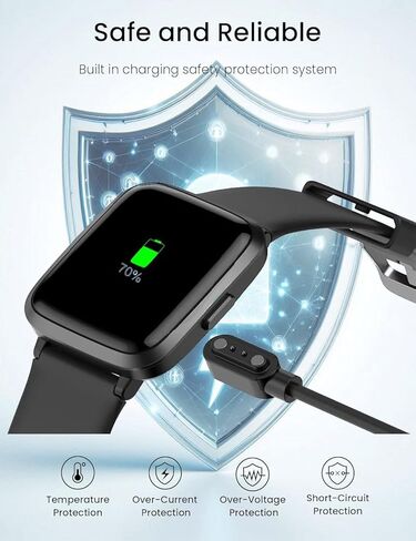 [2 Pack] Charger Compatible with LIGE ST19 / ESFOE ST19 / FOXBOX ST19 / FEELNEVER ST19, 2FT Smart Watch Replacement USB Charging Cable Cord in Saudi Arabia