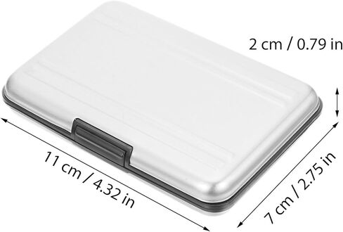 Kisangel Memory Card Storage Box Holder with 8 Slots Portable Secure Digital and Micro Secure Digital Card Organizer Case for Photographers and Travel Silver Gray in Saudi Arabia